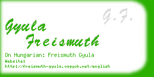 gyula freismuth business card